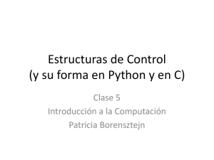 Estructuras de Control en Python y en C