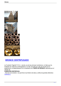 bronce centrifugado - Fonderia F.lli Pagliotti srl