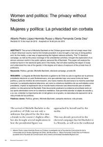 Women and politics: The privacy without Necktie Mujeres y política
