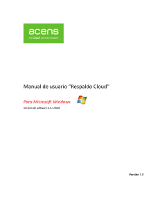 Manual de usuario “Respaldo Cloud”