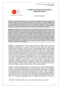 El difícil acercamiento de España a Guinea Ecuatorial