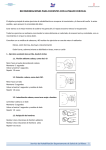 Recomendaciones esgunce cervical