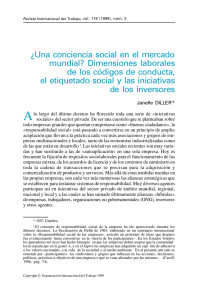 Una conciencia social en el mercado mundial? Dimensiones