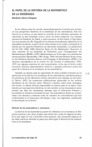 el papel de la historia de la matemática en la enseñanza