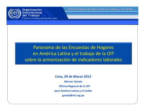 Panorama de las Encuestas de Hogares en América Latina y el