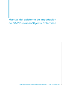 Manual del asistente de importación de SAP BusinessObjects
