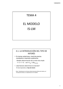 EL MODELO IS-LM - Grupo C+D