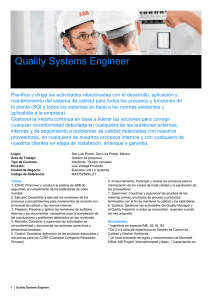 Quality Systems Engineer