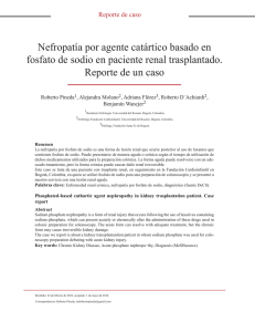 Nefropatía por agente catártico basado en fosfato de sodio en