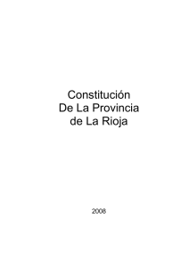 Constitución De La Provincia de La Rioja