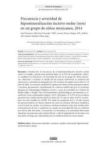 Frecuencia y severidad de hipomineralización incisivo molar (him