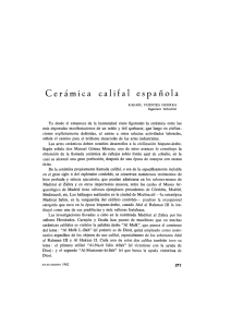 Cerámica califal español - Boletines Sociedad de Cerámica y Vidrio