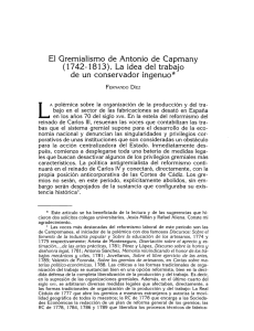 El Gremialismo de Antonio de Capmany (1742
