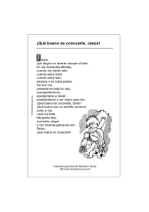 ¡Qué bueno es conocerte, Jesús!