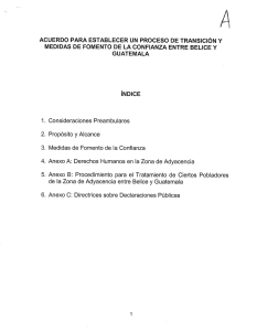 acuerdo para establecer un proceso de transición y medidas de