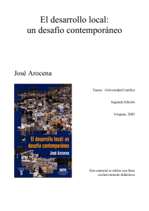 El desarrollo local: un desaf&iacute;o contempor&aacute;neo