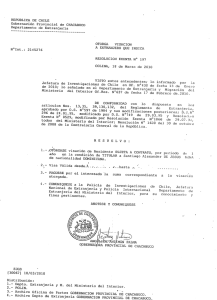 REPÚBLICA DE CHILE Gobernación Provincial de CHACABUCO