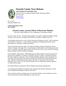 Osceola County News Release - City of St. Cloud, Florida