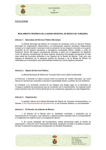 PLENO 29/05/06 REGLAMENTO ORGÁNICO DE LA BANDA