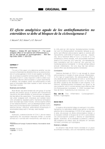 El efecto analgésico agudo de los antiinflamatorios no esteroideos