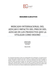 mercado internacional del azucar e impacto del precio del azucar