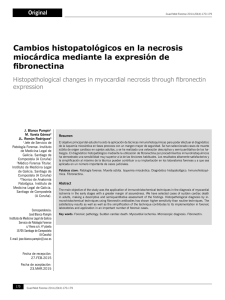 Cambios histopatológicos en la necrosis miocárdica mediante la