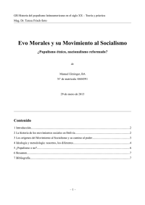 Evo Morales y su Movimiento al Socialismo