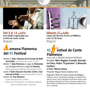 semana Flamenca del 41 Festival 41 festival de Cante Flamenco