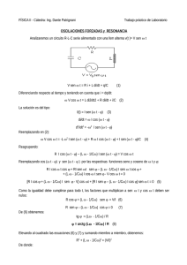OSCILACIONES FORZADAS y RESONANCIA