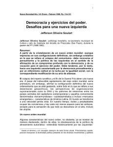 Democracia y ejercicios del poder. Desafíos para