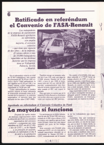 Ratificado en referéndum el Convenio de FASA·Renault La