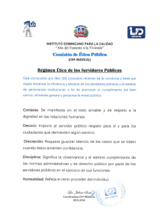 Comisiidii de l^tica Pdblica - Instituto Dominicano para la Calidad