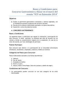 Bases y Condiciones para: Concurso Gastronómico