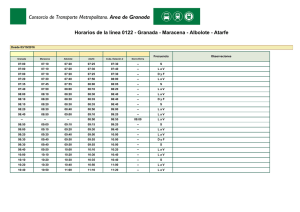 Horarios de la línea 0122 - Granada - Maracena - Albolote
