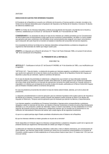 25/07/2001 DEDUCCION DE GASTOS POR INTERESES