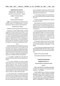 MINISTERIO DE JUSTICIA JUZGADO DE 1.ª INSTANCIA N.° 3