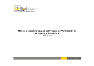 Manual General de Usuario del Proceso de Verificación de Kioscos