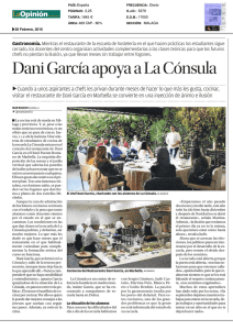 Dani García apoya a La Cónsula