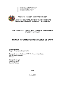 PROYECTO DEC/ OEA – BERNARD VAN LEER
