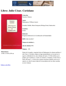 Libro: Julio César. Coriolano - Programa Editorial de la