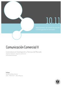 Comunicación Comercial II - Departamento de Comercialización e