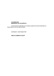 ¡TE PERDONO! (MEMORIAS DE UN ESPÍRITU) Comunicaciones