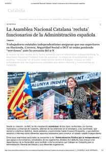 La Asamblea Nacional Catalana `recluta` funcionarios de la