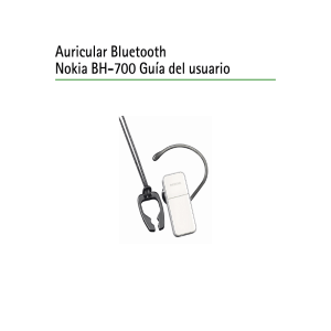 Auricular Bluetooth Nokia BH-700 Guía del usuario