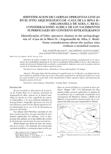 Identificación de cadenas operativas líticas en el sitio