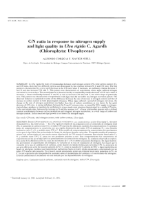 Page 1 SCI. MAR., 55(2): 405-411 1991 C/N ratio in response to