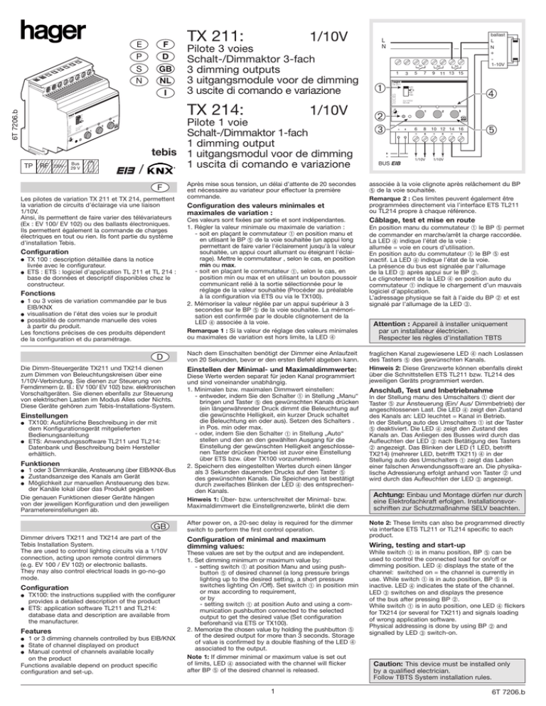 TX 211: TX 214