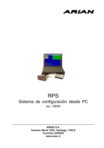 Sistema de configuración desde PC