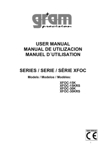 user manual manual de utilizacion manuel d´utilisation series / serie