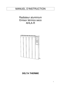 MANUEL D`INSTRUCTION Radiateur aluminium